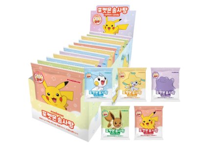 Pokemon Cotton Candy With Characters Stickers 9g KOR