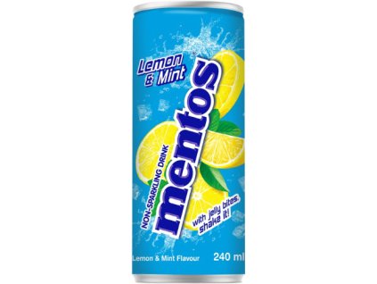 Mentos Non Sparkling Lemon Mint Soda with Jelly 240ml KOR