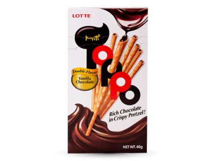 AKCE 1+1 Po Expiraci Lotte Toppo Vanilla Chocolate 40g THA