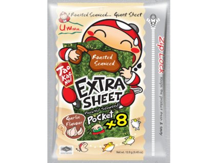 AKCE 1+1 Po Expiraci Tao Kae Noi Extra Sheet Garlic Seaweed 12,8g THA