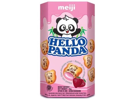 AKCE 1+1 Po Expiraci Meiji Hello Panda Jahoda 45g IDN