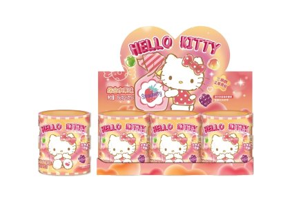 Qi Hello Kitty Strawberry Gummy Candy Piggy Bank 27g CHN