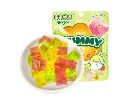 Ennjoi Assorted Fruit Chia Seeds Cube Gummy 50g CHN