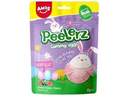 AM Assorted Fruit Eggs Shaped Peelable Gummy 65g CHN