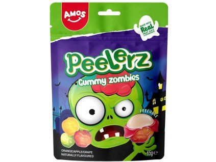 AM Assorted Fruit Zombies Shaped Peelable Gummy 65g CHN