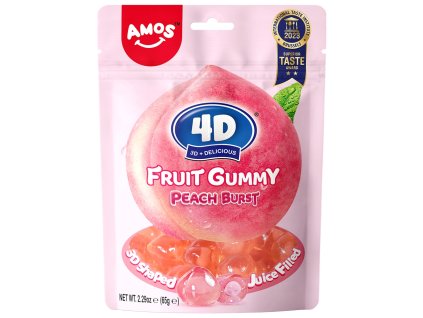 Amos Peach 4D Fruit Gummy 65g CHN