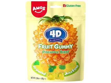 AM Pineapple 4D Fruit Gummy 65g CHN