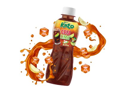 Kato Cola Lime Drink With Nata De Coco Jelly 320ml THA