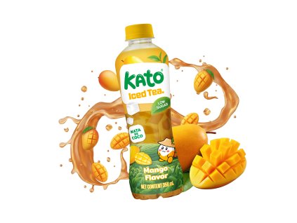 Kato Iced Tea Mango Low Sugar With Nata De Coco Jelly 350ml THA