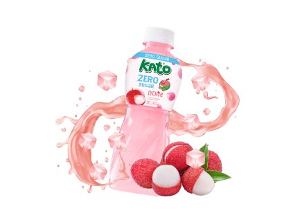 Kato Zero Sugar Lychee Drink With Nata De Coco Jelly 320ml THA