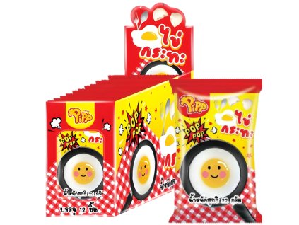 Pipp Strawberry Popping Candy with Caragenan & Konjac Jelly in Pan Egg Shape 22g THA