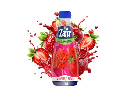 Kato Strawberry Juice With Basil Seed 370ml THA