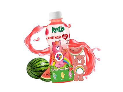 Kato Care Bears Watermelon Juice With Nata De Coco Jelly 320ml THA