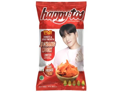 Happy Tos x Ji Chang Wook Hot Chilli Tortilla Chips 140g IDN