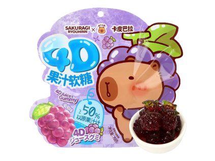 Sakuragi Capybara Grape 4D Juice Gummy 70g CHN