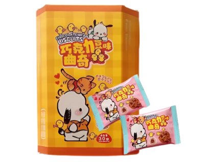 Po Expiraci Aiyike Pochacco Chocolate Chip Cookies Yellow Box 30g CHN