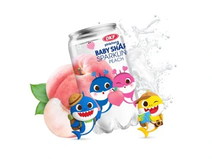 OKF BabyShark Sparking Peach 350ml