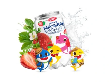 OKF BabyShark Sparking Strawberry350ml