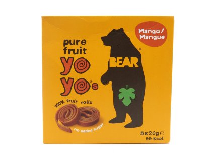 Yoyo Bear Ovocné Rolky Mango Balení (5x20g) 100g UK