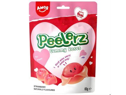 AKCE 1+1 AM Assorted Fruit Roses Shaped Peelable Gummy 65g CHN