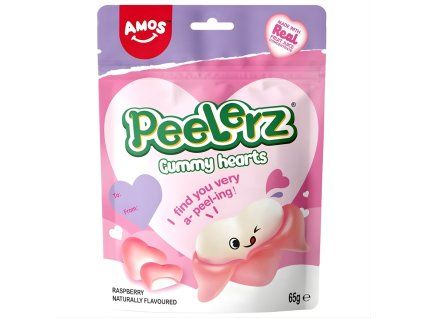 AKCE 1+1 AM Assorted Fruit Heart Shaped Peelable Gummy 65g CHN