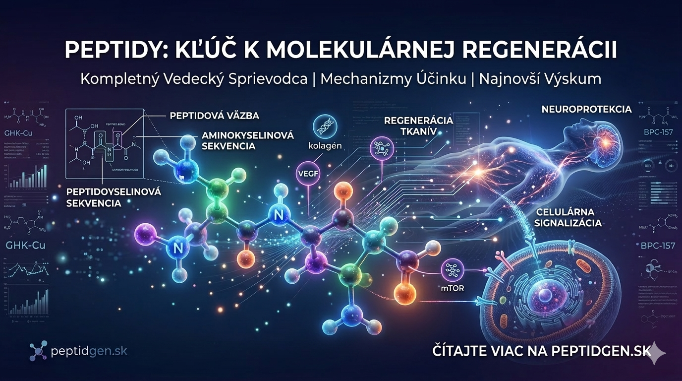 Peptidy: Kompletný vedecký sprievodca, mechanizmy účinku a výskum | Peptidgen.sk