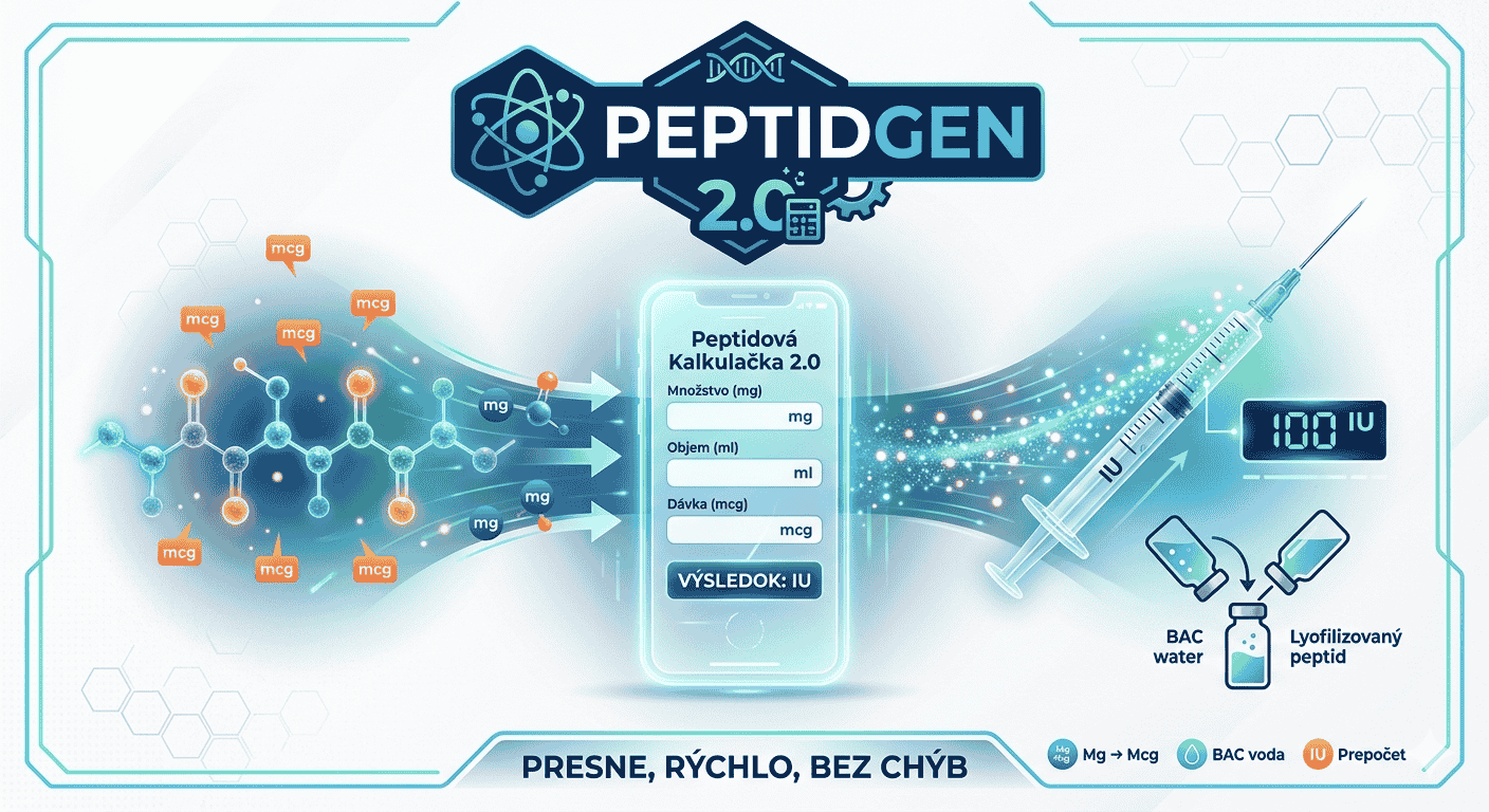 Peptidová kalkulačka: presný výpočet dávkovania (IU, mg, ml)
