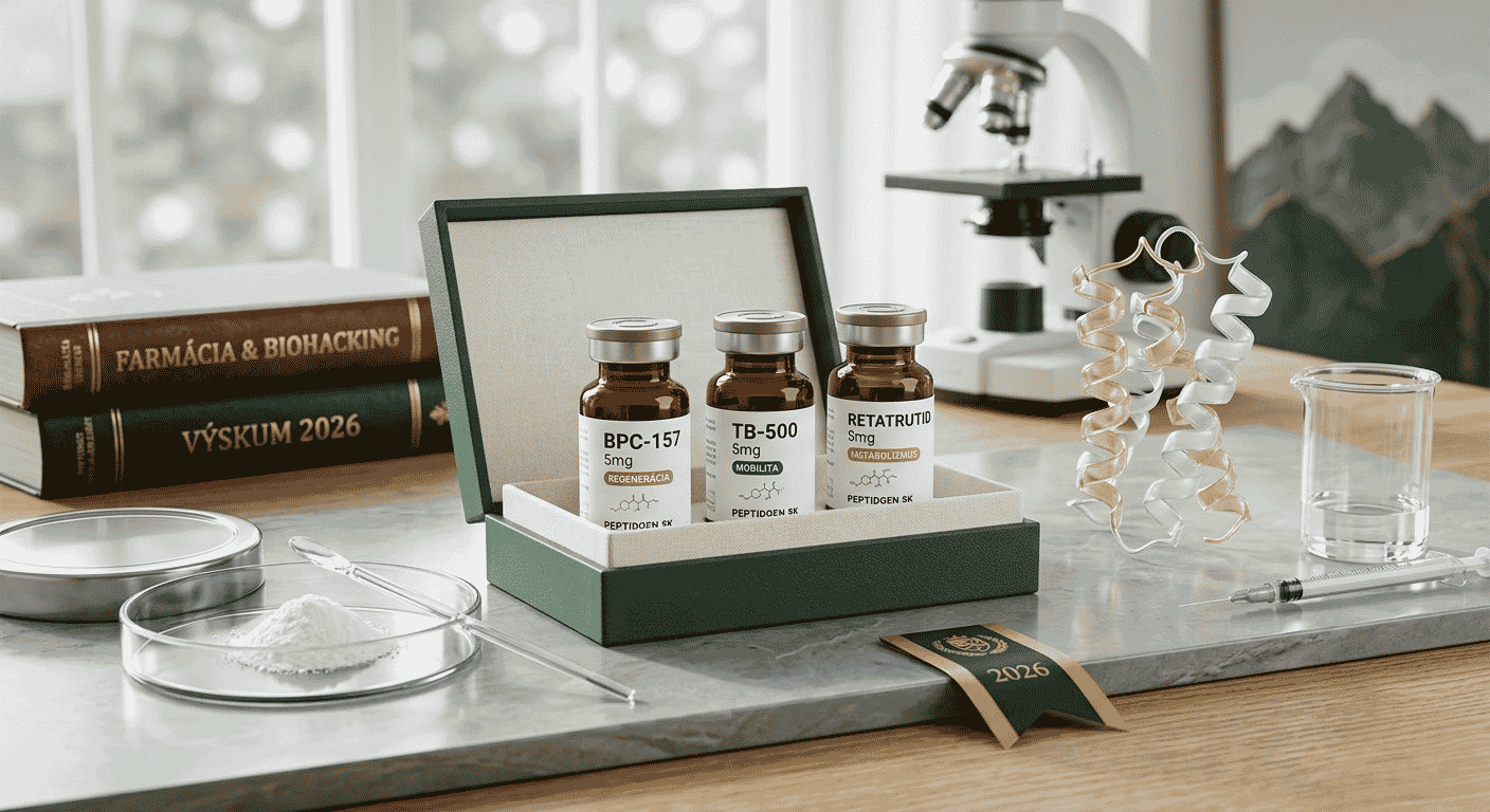 Peptidy Slovensko: BPC-157, TB-500 a GLP-1 skladom | Peptidgen.sk