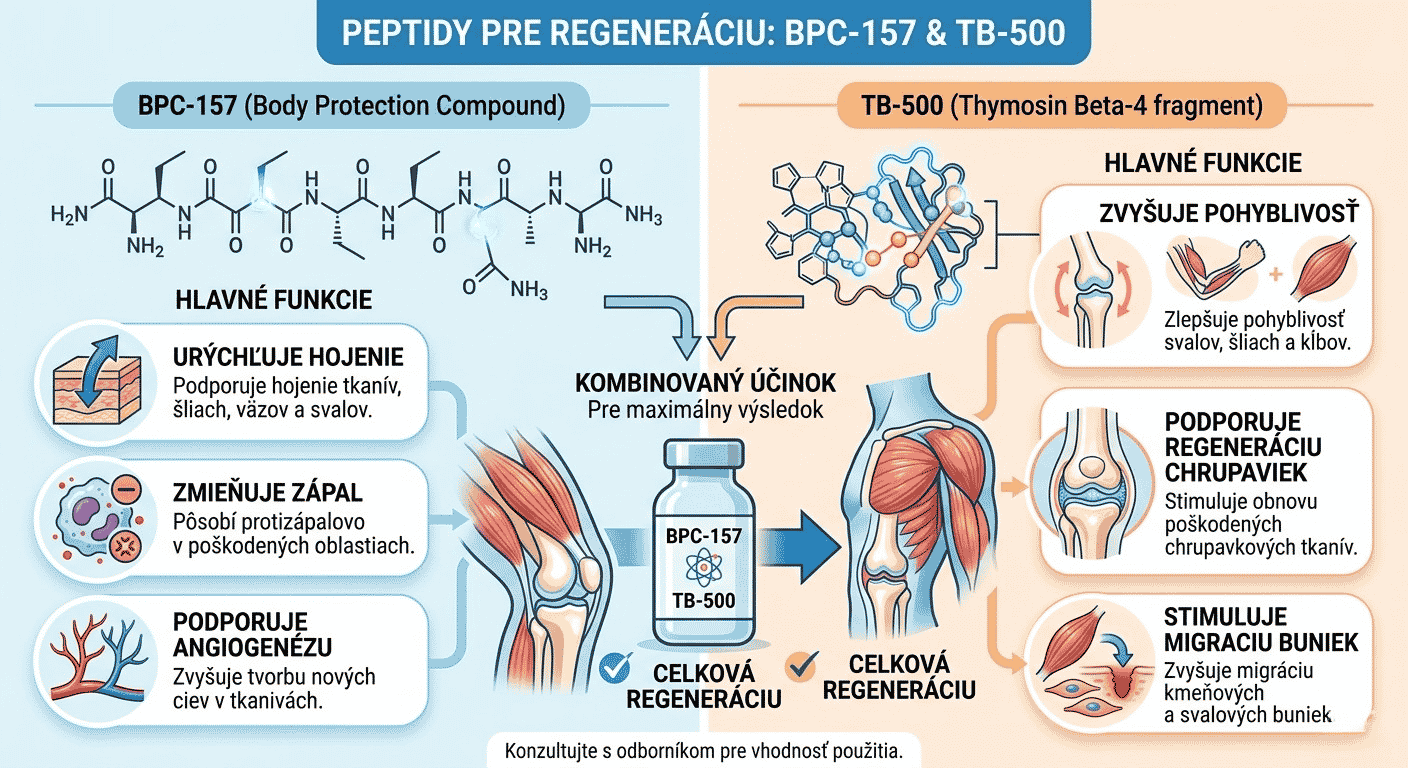 Peptidy na regeneráciu tkanív – prehľad BPC-157, TB-500 a ďalších molekúl pre výskum opravných procesov