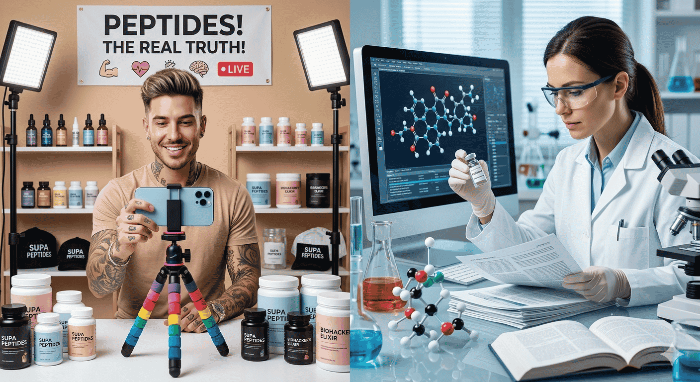 Peptidy pod lupou: Prečo influenceri zavádzajú a čo hovoria reálne štúdie na ľuďoch?