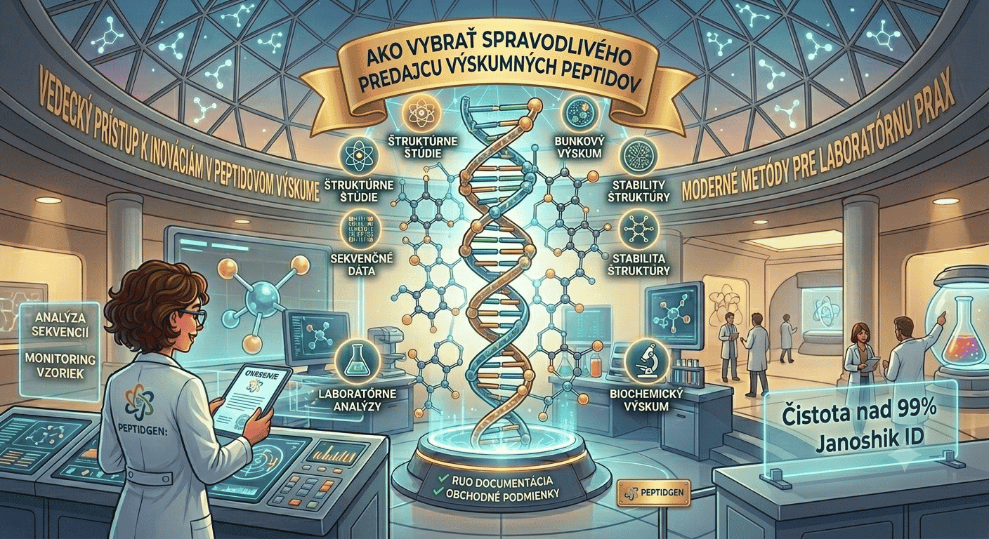 Výskumné peptidy Slovensko 2026: Ako vybrať predajcu | Peptidgen.sk