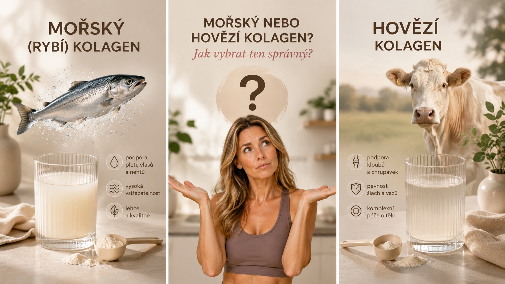 Mořský nebo hovězí kolagen? Jak vybrat ten správný pro pleť i klouby.