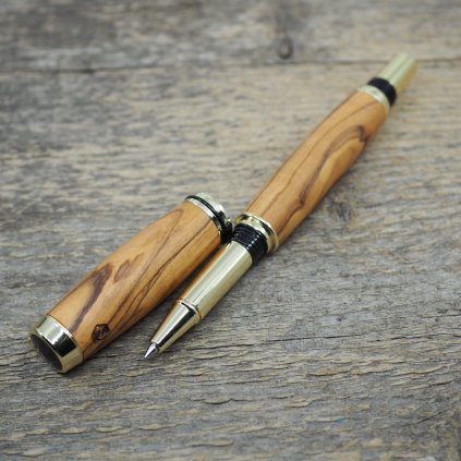 luxusni drevene kulickove pero Portland S betlemska oliva zlate9
