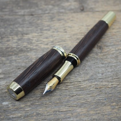 luxusni drevene plnici pero Portland L Wenge zlate9