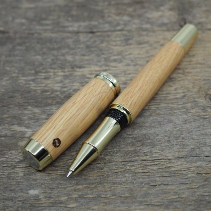 luxusni drevene kulickove pero Portland L Cesky dub zlate9