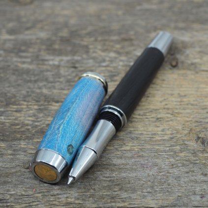luxusni drevene kulickove pero Portland L Modro fialove stabilizovane drevo, bahenni dub (9)