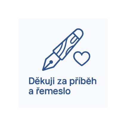 Děkuji za příběh a řemeslo