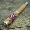 Kuličkové pero Portland L - Bílá-červená-modrá dýha + dub 3