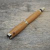 luxusni drevene kulickove pero Portland S Teak zlaty1