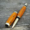 luxusni drevene kulickove pero Portland S Oranzova Dyha zlate (9)