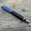 Dřevěné kuličkové pero Portland S - Modrá + bahenní dub starý 6450 let - 3