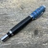 Dřevěné kuličkové pero Portland S - Modrá + bahenní dub starý 6450 let - 3
