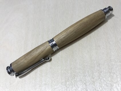 Kuličkové pero Galileo Galilei - Teak jávský - Chrome