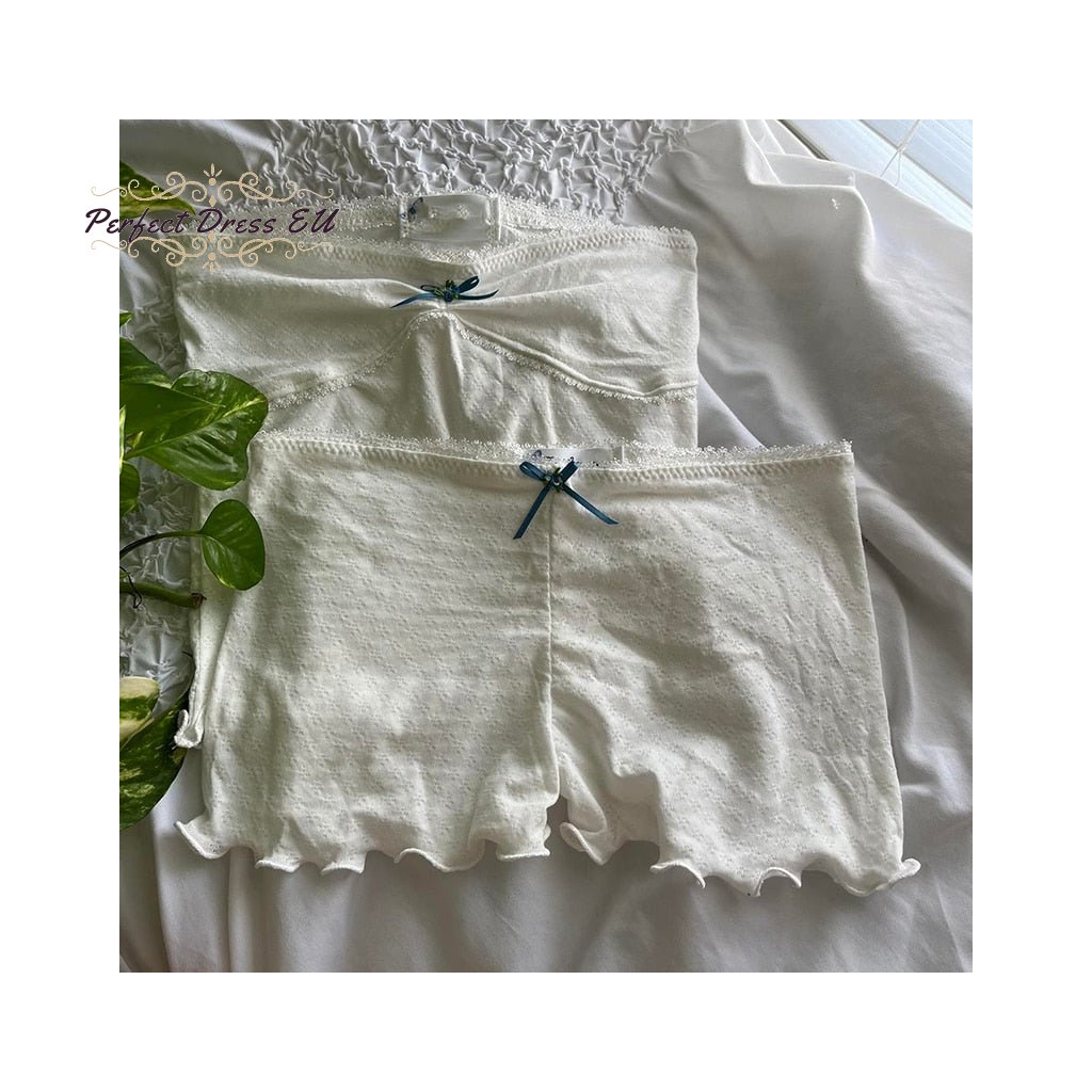 Set vintage 90s dámský top + šortky (Barva (varianta) Type 1, Velikost S)