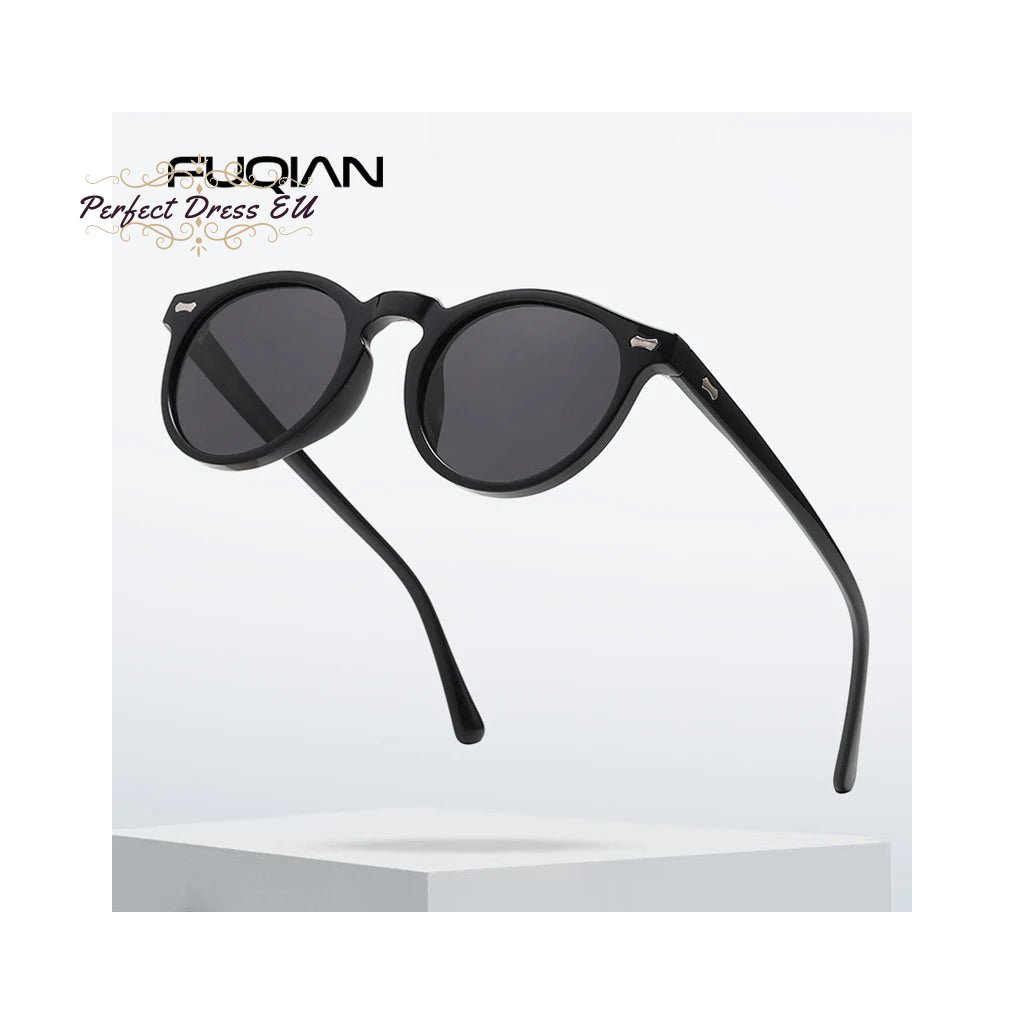 Kulaté polarizační brýle ve vintage stylu – unisex design (Barva čoček Black Blue)