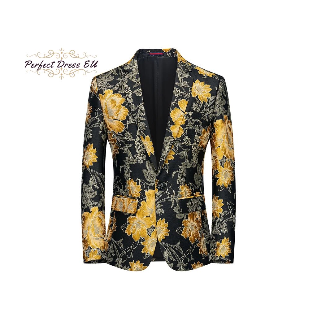 Pánské výrazné sako pro večírky a stage (Barva (varianta) Tmavě zelená, Velikost M)