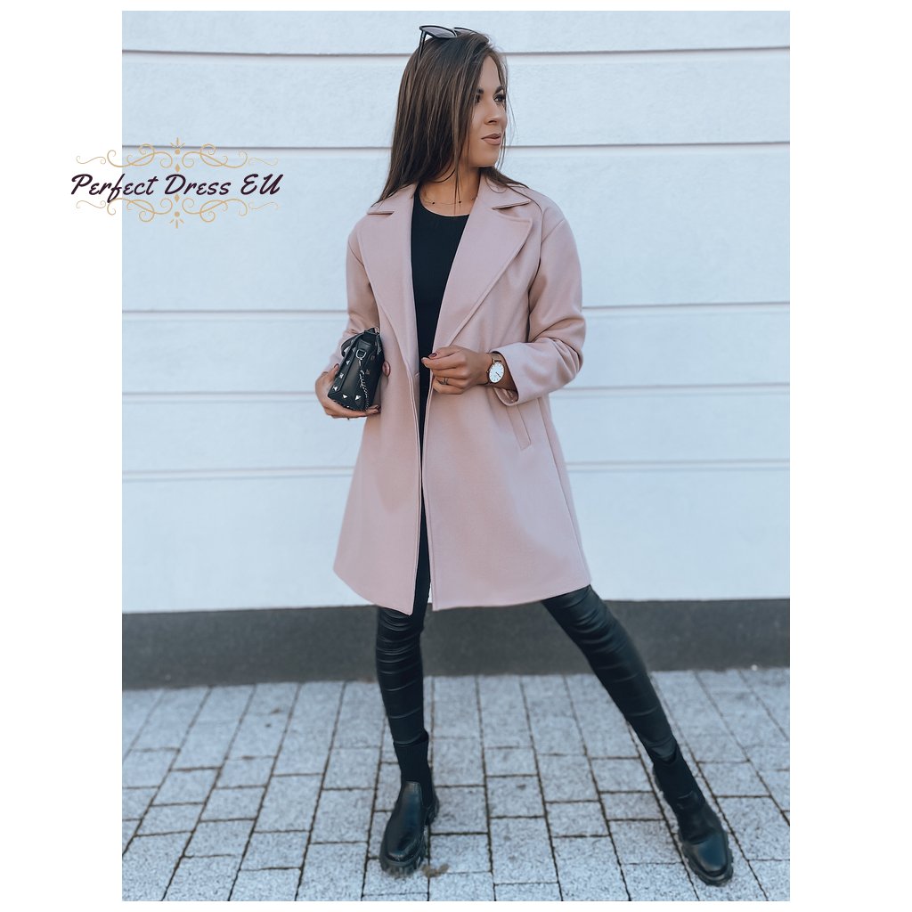 Dámský kabát SEVENTO růžový Dstreet - ONESIZE