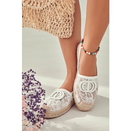 Dámské krajkové espadrilky s ozdobou  Summer Dream