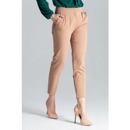 Klasické kalhoty L028 LENITIF - HNĚDÉ M