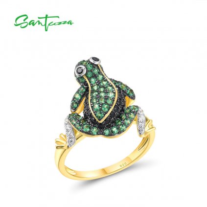 Pozlacený prsten ve tvaru žáby